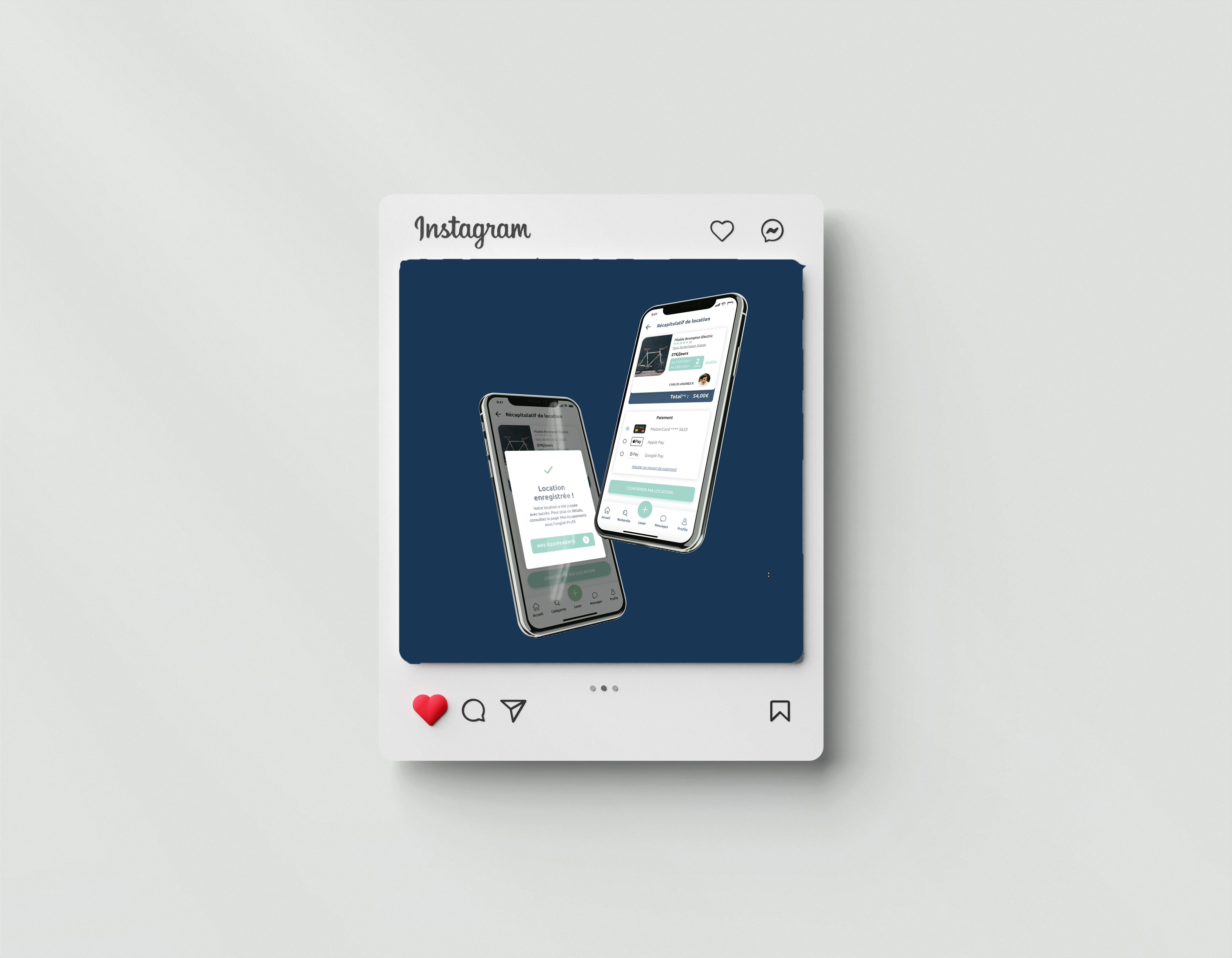 Mockup events3, Still Life, application de location en design UX/UI par Florent Andarelli